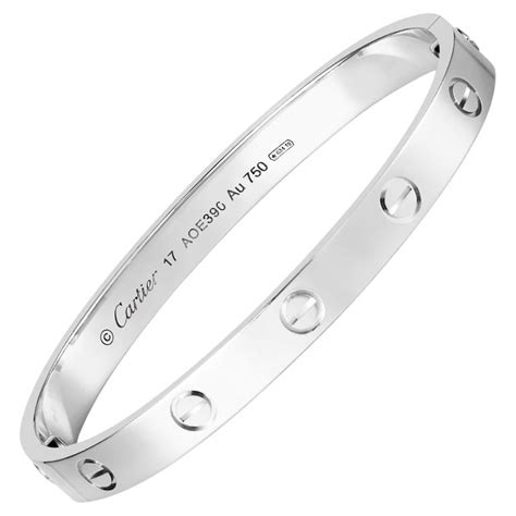 white gold cartier love|cartier 18k gold love bracelet.